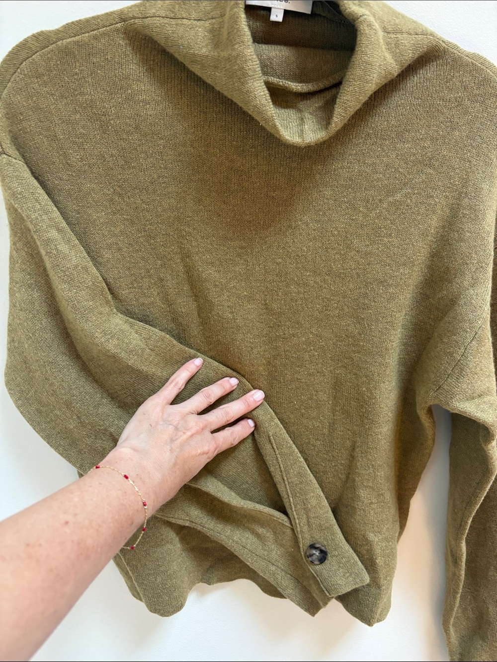 Vince Olive Knit Funnel Neck Sweater - Picture 3 of 3